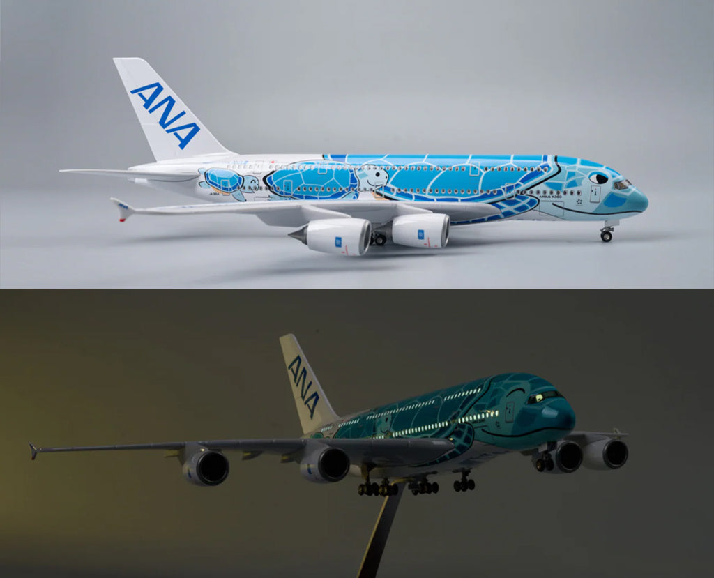ANA Airlines Airbus A380 Sea Turtle "Flying HONU" with LED - Scale 1:160 (47 cm / 18.5 in)