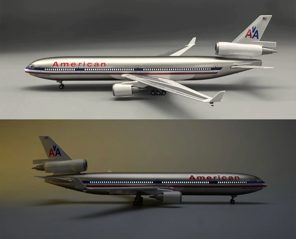 American Airlines McDonnell Douglas MD-11 with LED - Scale 1:130 (47 cm / 18.5 in)
