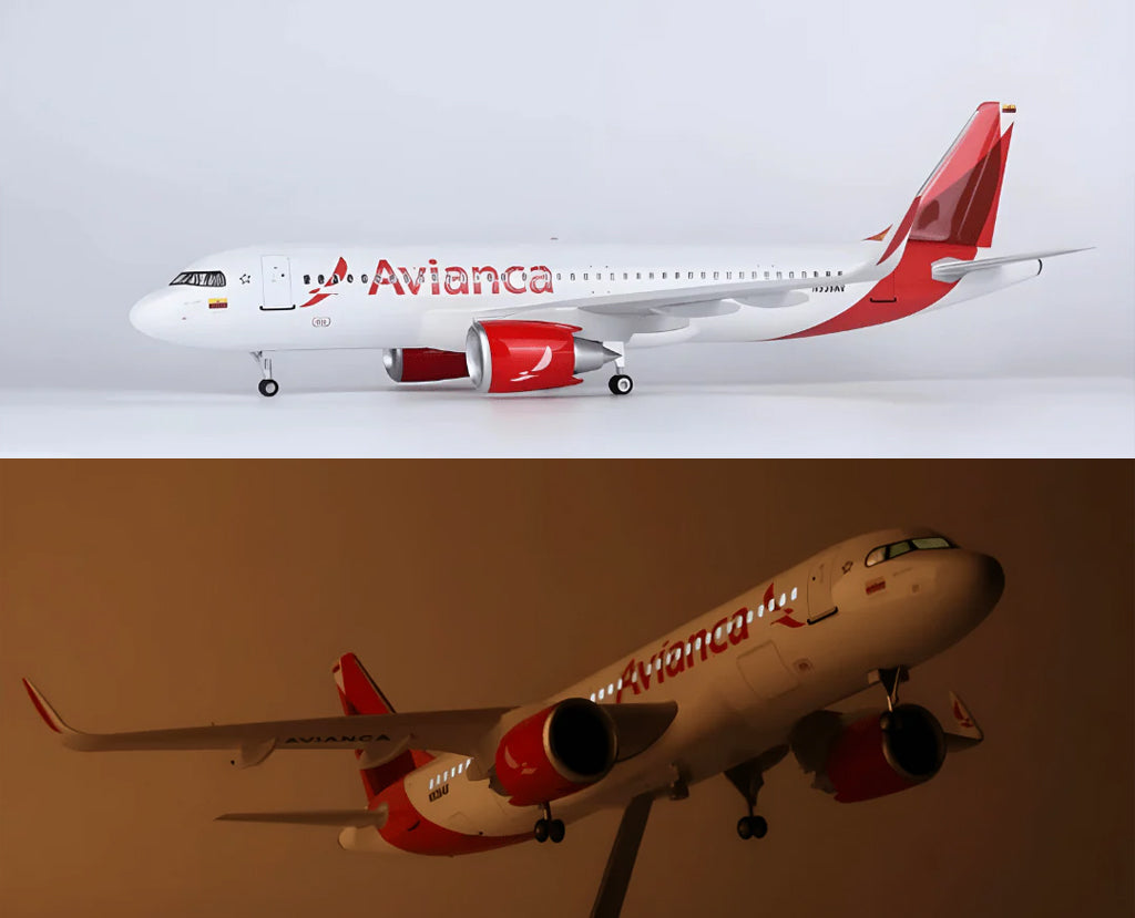 Avianca Colombia Airbus A320 with LED - Scale 1:80 (47 cm / 18.5 in)