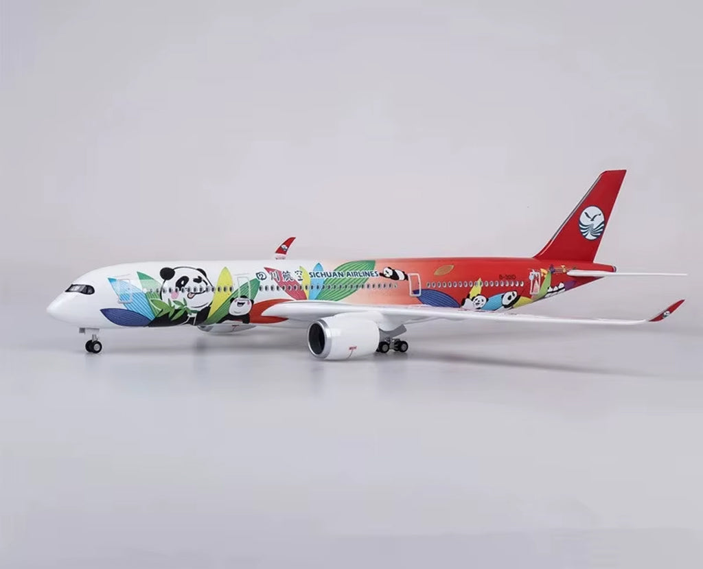 Sichuan Airlines Airbus A350 Panda Edition with LED - Scale 1:130 (47 cm / 18.5 in)