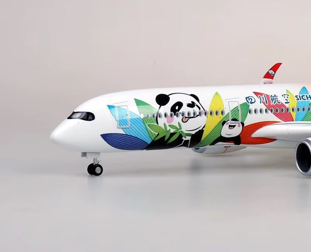 Sichuan Airlines Airbus A350 Panda Edition with LED - Scale 1:130 (47 cm / 18.5 in)