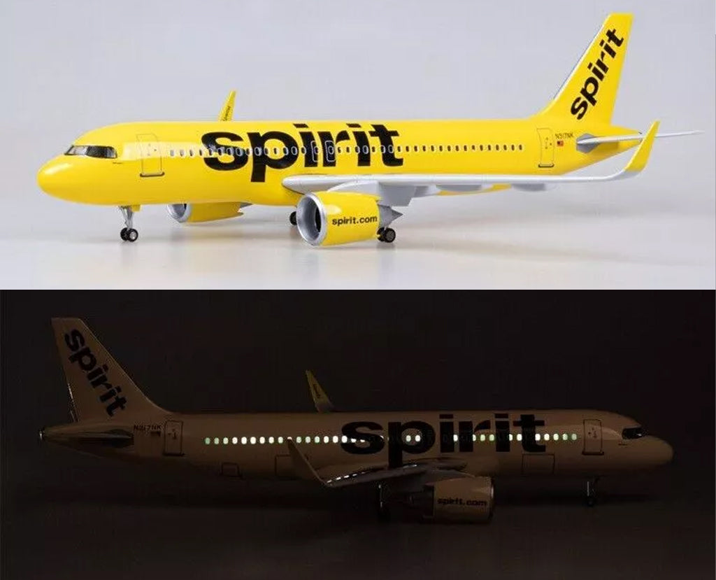 Spirit Airbus A320neo with LED - Scale 1:80 (47 cm / 18.5 in)