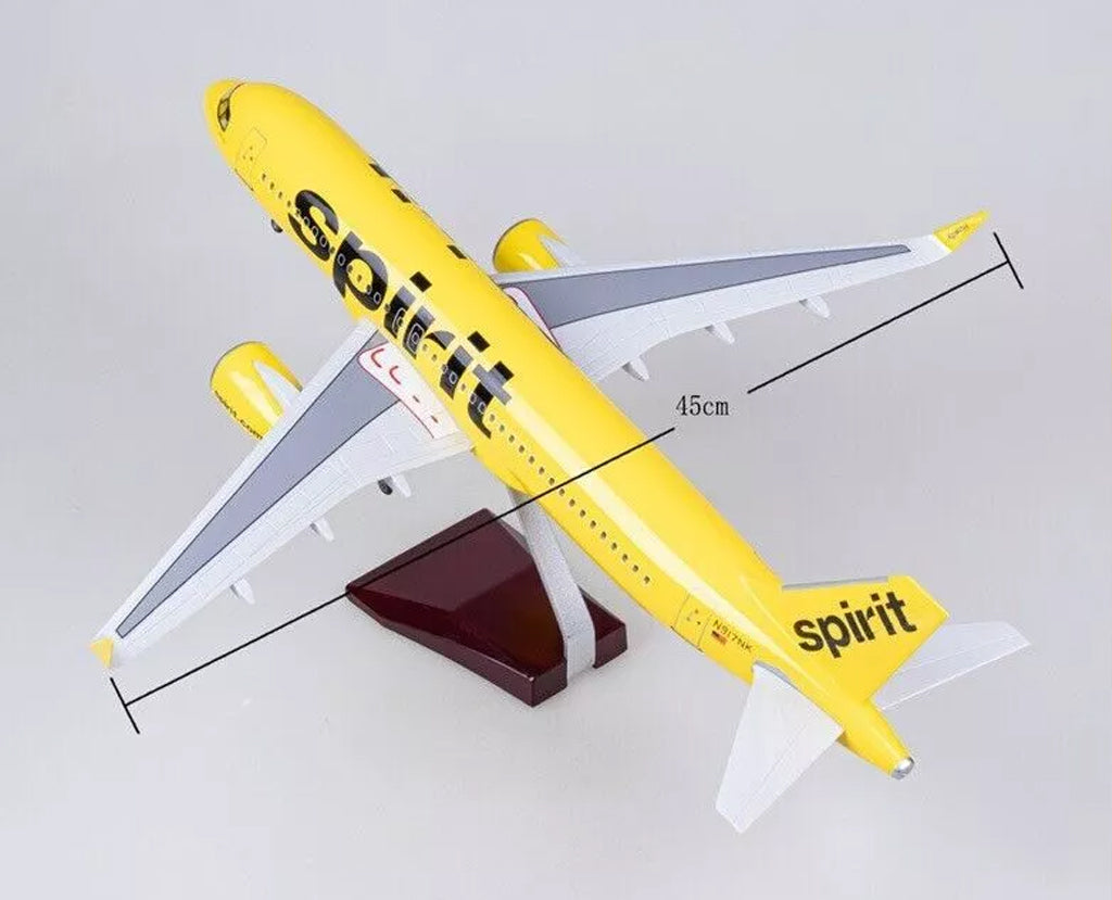 Spirit Airbus A320neo with LED - Scale 1:80 (47 cm / 18.5 in)