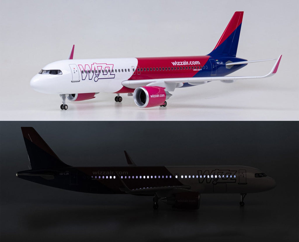 Wizz Air Airbus A320neo with LED - Scale 1:80 (47 cm / 18.5 in)